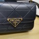 Prada Saffiano Leather Shoulder Bag With Patchwork 1BD320