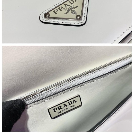 Prada Brushed Leather Chains Shoulder Bag 1BD307