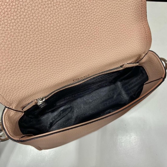 Prada Grained Calfskin Leather Shoulder Bag 1BD314