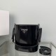 Prada Bucket Bag In Patent Leather 17cm 2 Colors 1BE059