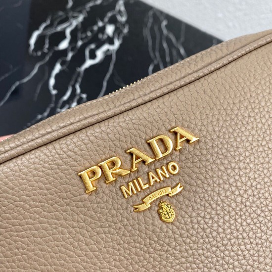 Prada Leather Bag With Shoulder Strap 22cm 3 Colors 1BH082