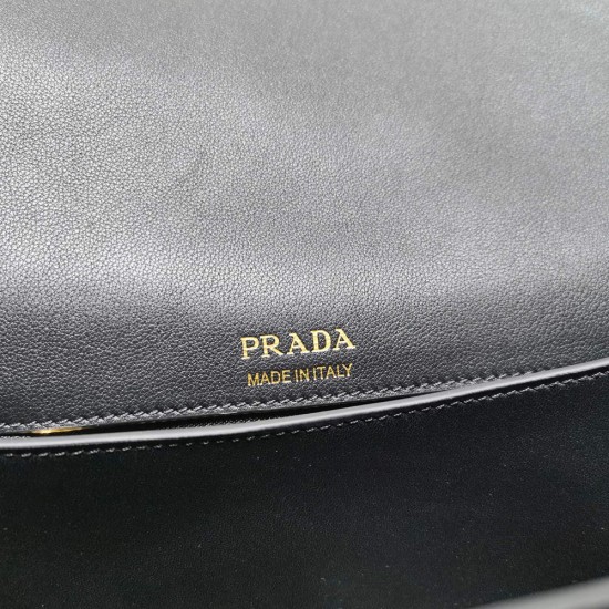 Prada Large Leather Shoulder Bag 38cm 2 Colors 1BD368
