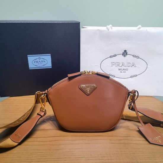 Prada Leather Mini Shoulder Bag 18cm 3 Colors 1BH212