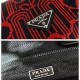 Prada Jacquard Knit And Leather Prada Signaux Bag 1BC165