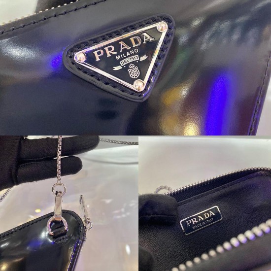 Prada Brushed Leather Triangle Bag 1BD733