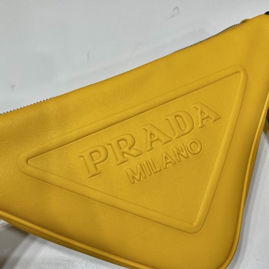 Prada Leather Prada Triangle Pouch 1NE039