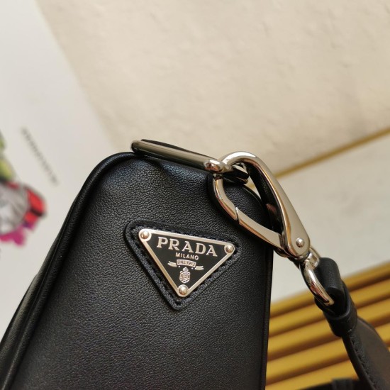 Prada Leather Prada Triangle Shoulder Bag 1BG190