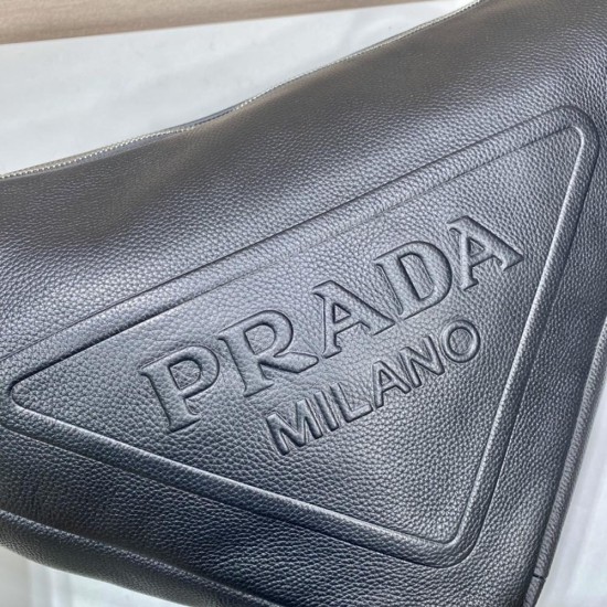Prada Grained Calfskin Leather Prada Triangle Bag 2VY007
