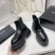 Alexander Wang Carter Mid Heel Lug Chelsea Boots in Leather 3 Colors