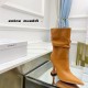 Amina Muaddi Boots In Calfskin 5 Colors