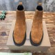 Burberry Women's Vintage Check Detail Suede Chelsea Boots 4 Colors