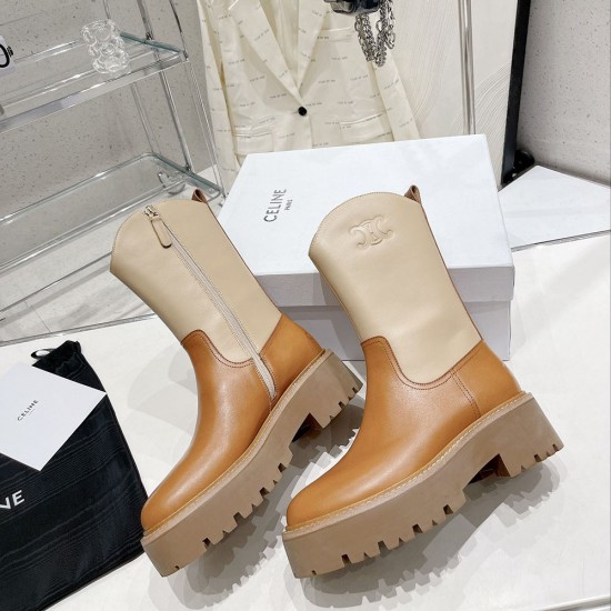 Celine Ankle Boots In Calfskin 2 Colors