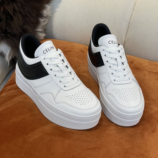Celine Block Sneakers With Wedge Outsole In Calfskin 2 Colors