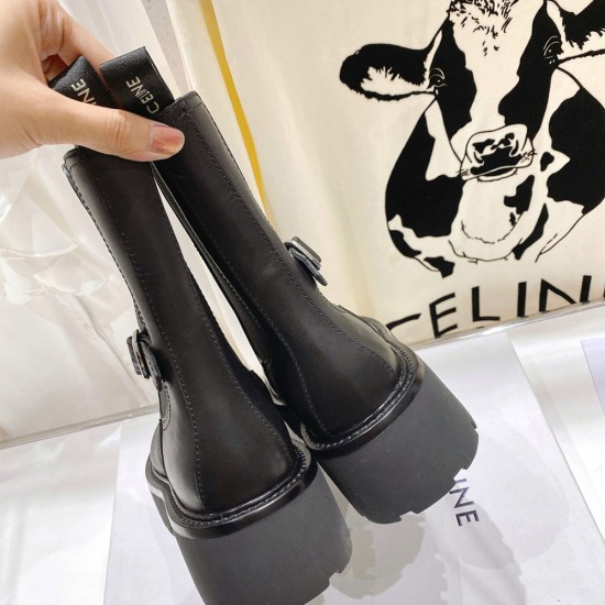 Celine Margaret Chelsea Boot In Shiny Bull 2 Colors