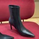 Celine Boots Metal Toe Fitted Ankle Boot In Calfskin 2 Colors