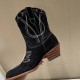 Celine High Boots In Suede Calfskin With Embroidery 4 Colors