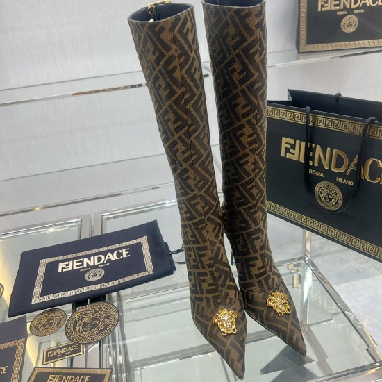 Fendi and Versace Long Heel Boots 