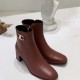 Ferragamo Gancini Ankle Boot In Calf Leather 2 Colors