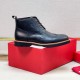 Ferragamo Chelsea Lace Up Boot In Calf Leather 2 Colors