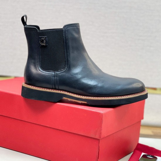 Ferragamo Chelsea Boot In Calf Leather 2 Colors