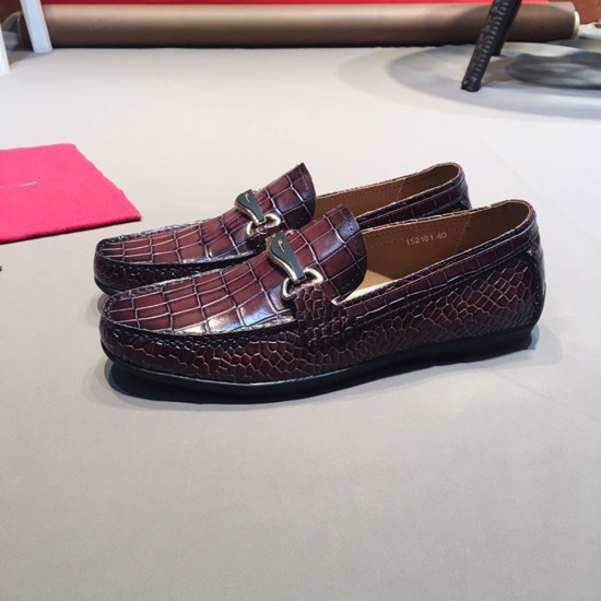 Ferragamo Moccasin Loafer in Crocodile Calf Leather 3 Colors