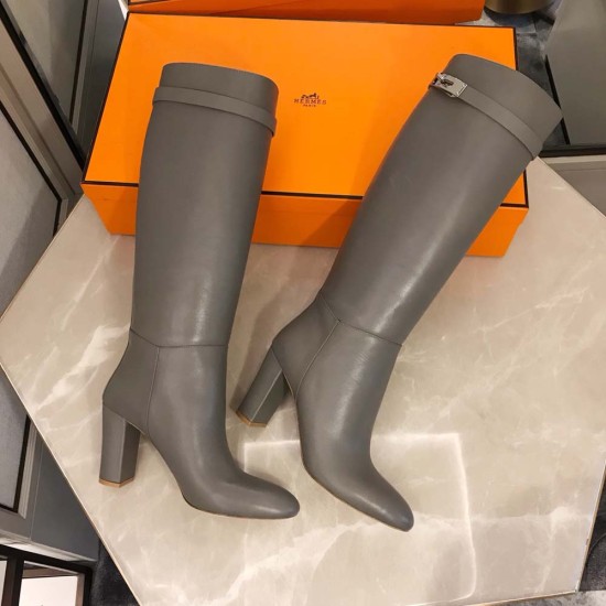 Hermes Story 90 Boots Cow Leather 6 Colors