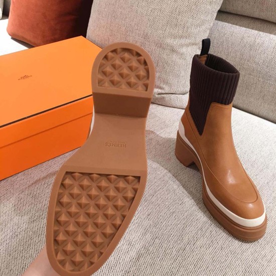 Hermes Ankle Boots with Cow Leather 2 Colors