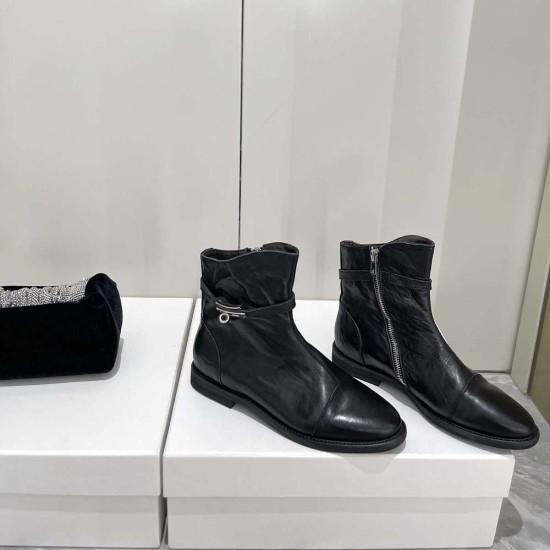 Hermes Ankle Boots with Horse Leather 2 Colors