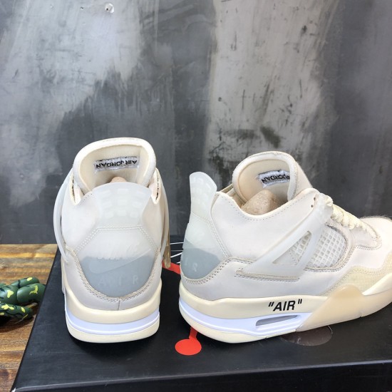 OFF White and Air Jordan 4 Sneakers 2 Colors 