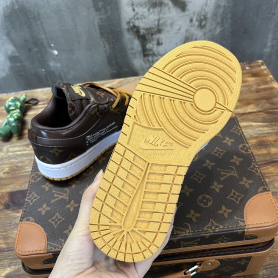 OFF White x Louis Vuitton and Air Jordan 1 Low Top Sneakers 
