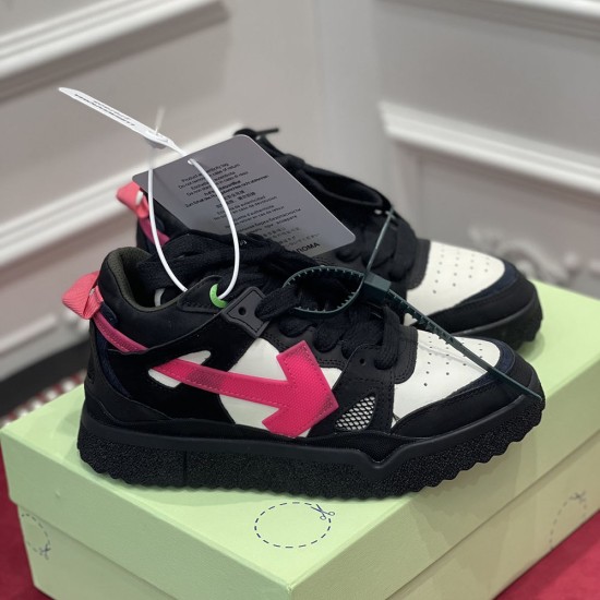 OFF White Sponge Mid-Top Sneakers 6 Colors 