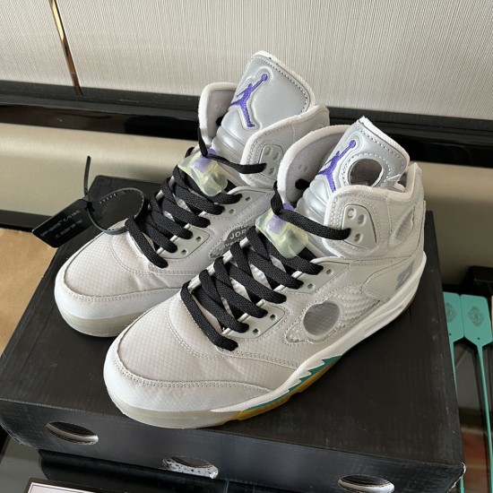OFF White and Air Jordan 5 OW Sneakers 4 Colors 