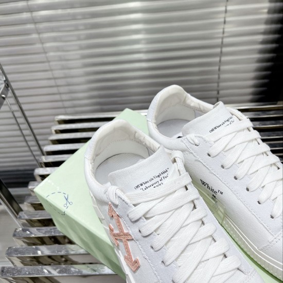 OFF White Low Vulcanized Canvas Sneakers 2 Colors 