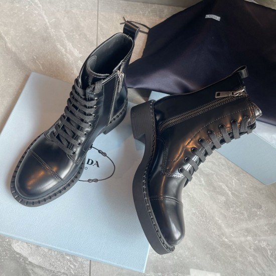 Prada Ankle Leather Booties 
