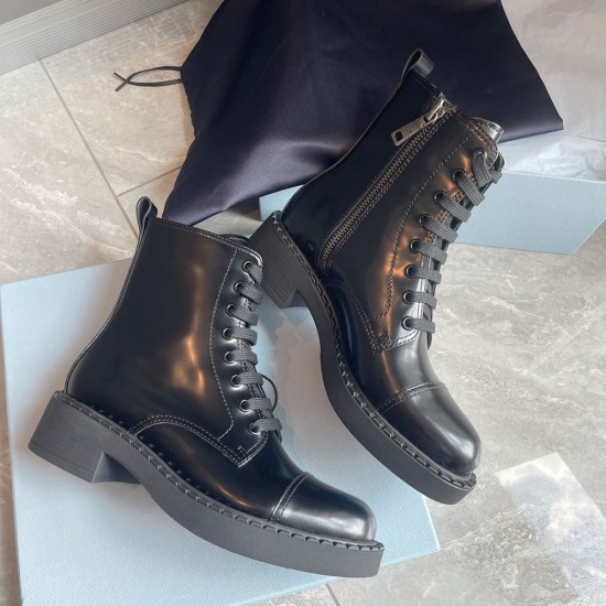 Prada Ankle Leather Booties 