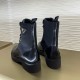 Prada Brushed-leather and Re-Nylon Boots 2 Colors