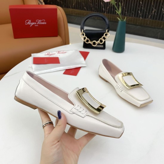 Roger Vivier Lacquered Buckle Loafers 