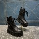 Versace Greca Labyrinth Leather Lace Up Boots In Calf Leather 2 Colors
