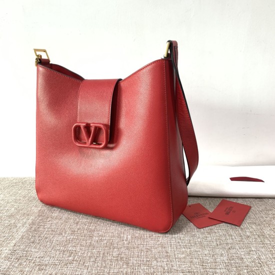 Valentino Garavani Loco Hobo Bag in Calfskin With Leather Covered Vlogo Signature