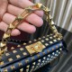 Valentino Garavani Rockstud Alcove Chains Clutch Calfskin Leather With All-Over Studs