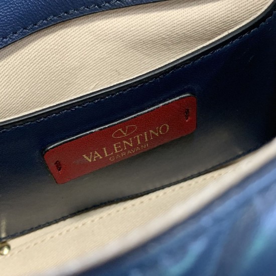 Valentino Garavani Rockstud Spike Mini Flap Crossbody Bag in Lambskin Nappa