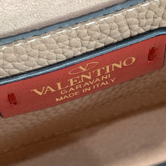 Valentino Mini Rockstud Grainy Calfskin Crossbody Bag