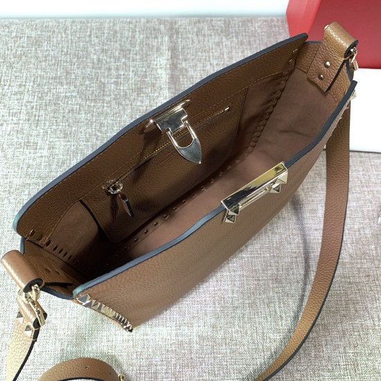 Valentino RockStud Shoulder Bag in Grained Calfskin