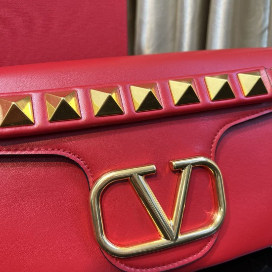 Valentino Stud Sign Nappa Shoulder Bag
