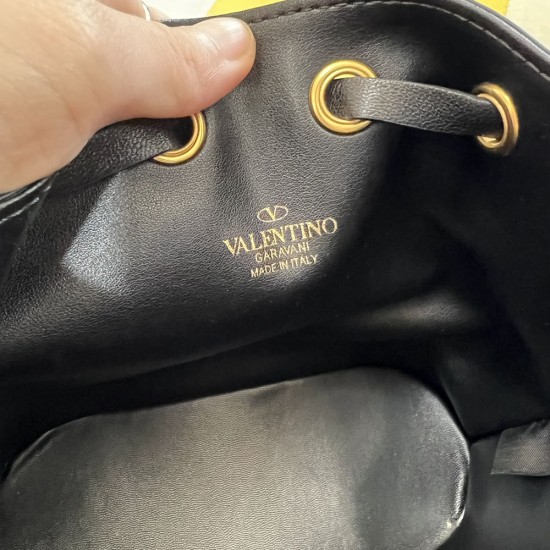 Valentino Garavani Mini Bucket Bag In Nappa With Vlogo Signature Chain 25cm 7 Colors