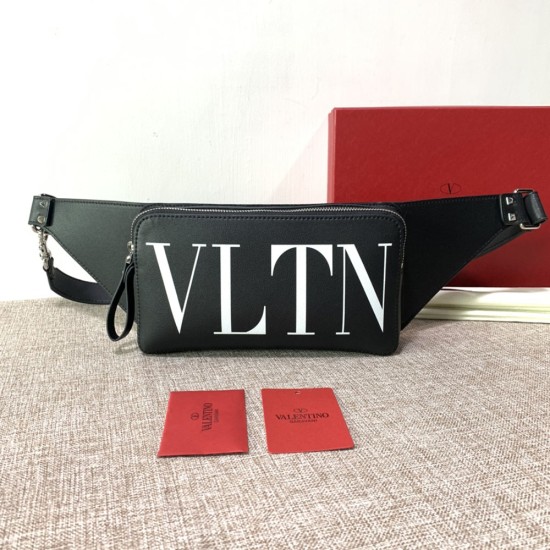 Valentino VLTN Print Leather Belt Bag