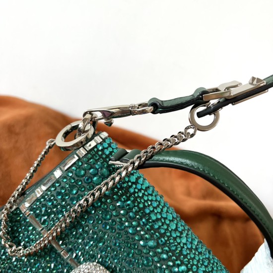 Valentino Mini Vsling Handbag With Jewel Embroidery 19cm 6 Colors