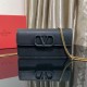 Valentino Garavani VLOGO Vsling Chain Wallet in Grainy Calfskin