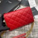 YSL Becky Chain Wallet In Quilted Lambskin 5 Colors