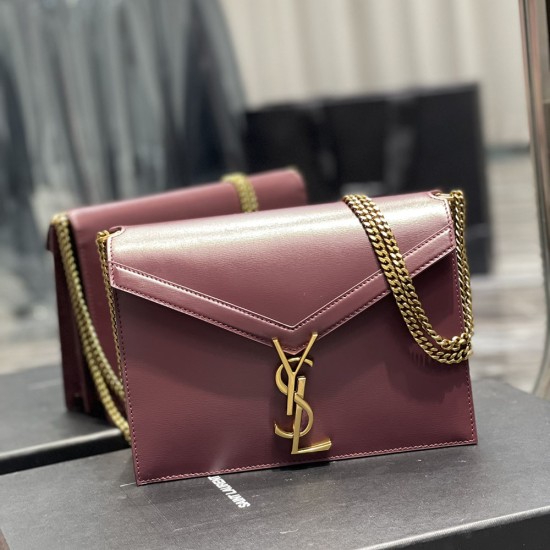 YSL Cassandra Medium Chain Bag Smooth Calfskin Leather 4 Colors